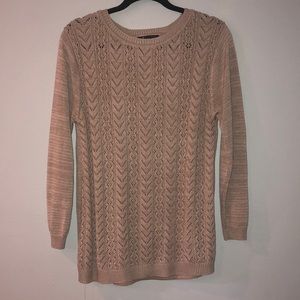 Light tan sweater with peep back